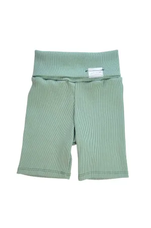 Grow With Me Biker Shorts | Minted Sage Rib