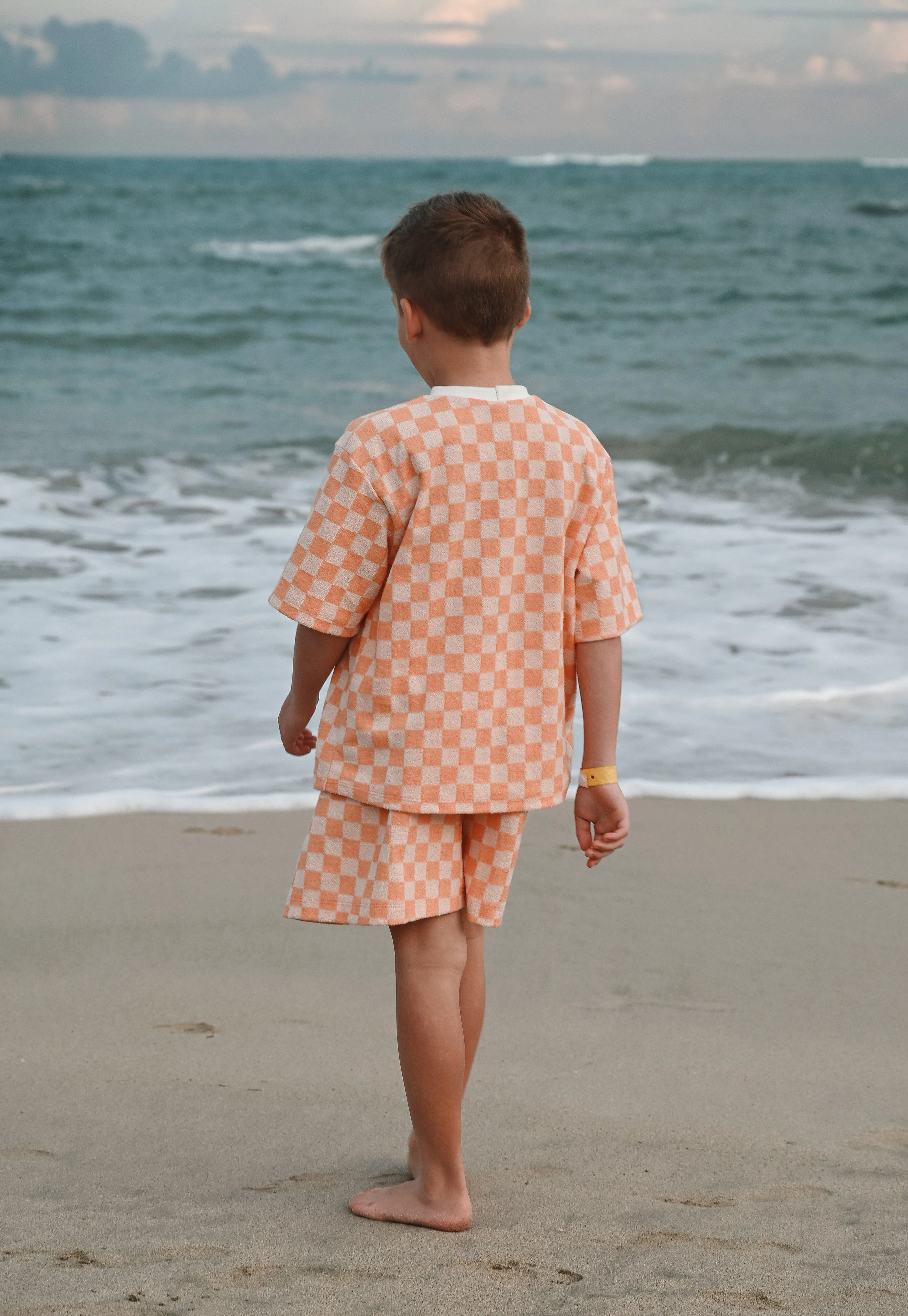 Grow With Me Wide Shorts | Clementine Sorbet Checkered