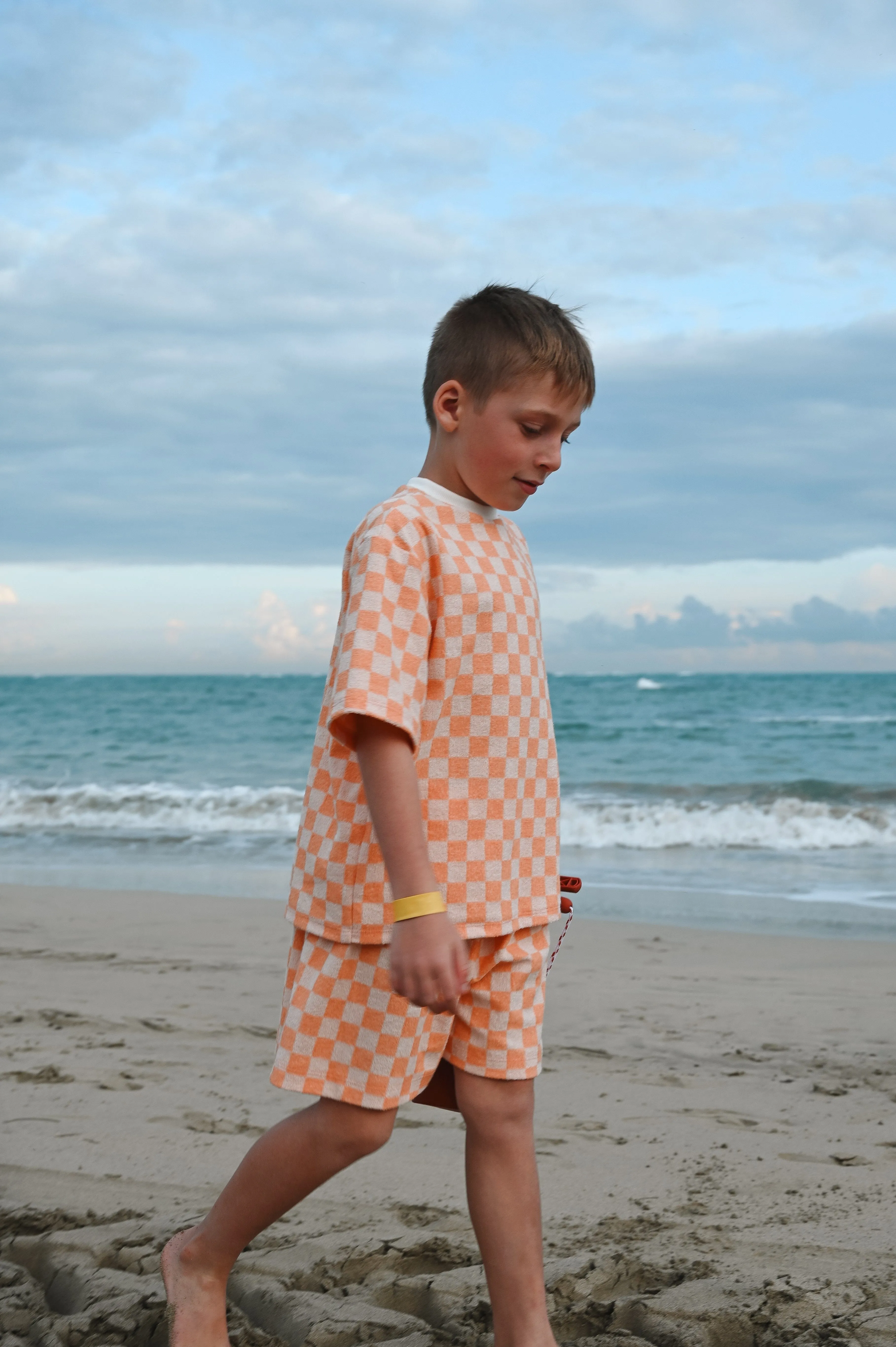 Grow With Me Wide Shorts | Clementine Sorbet Checkered