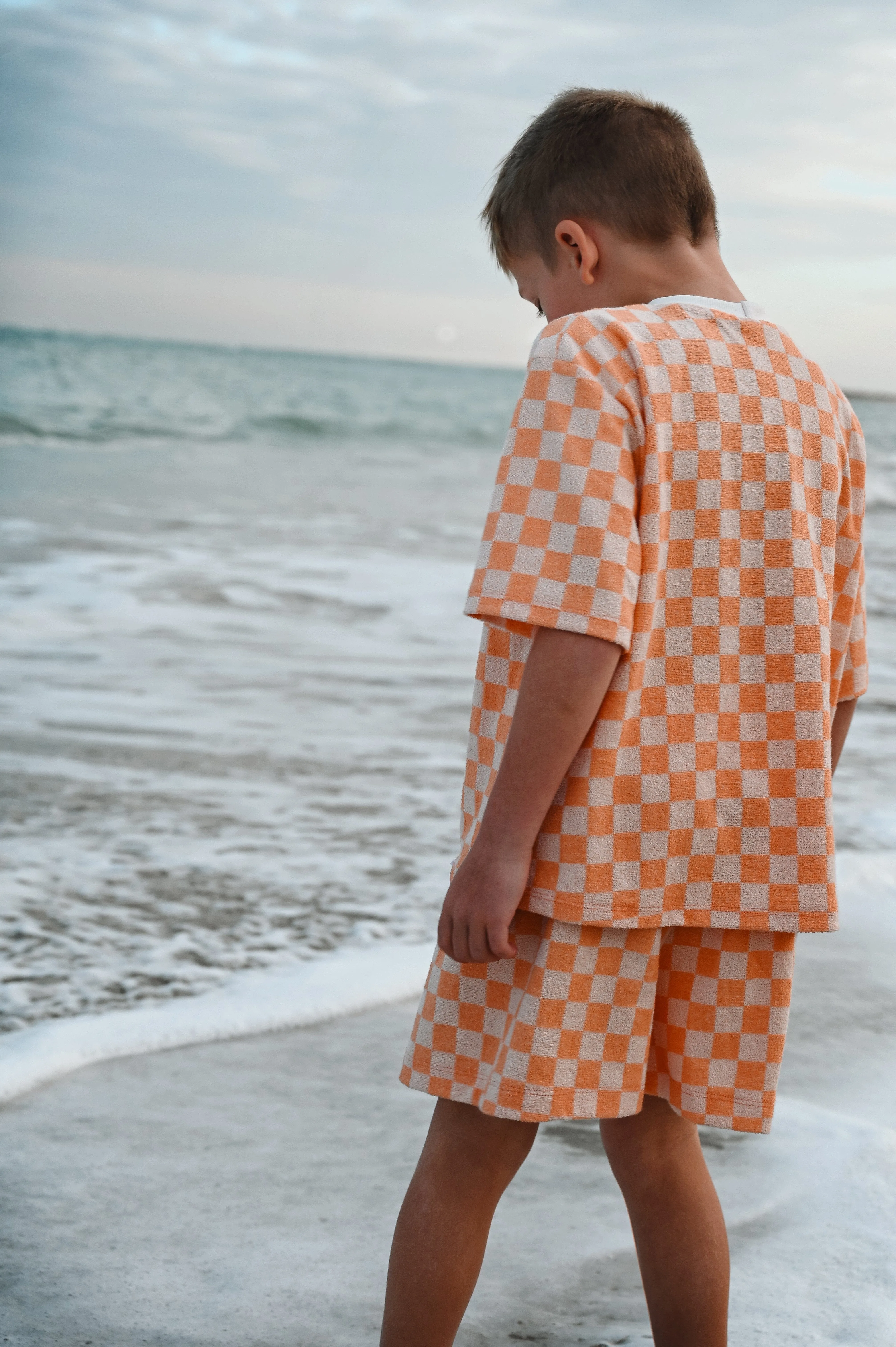 Grow With Me Wide Shorts | Clementine Sorbet Checkered