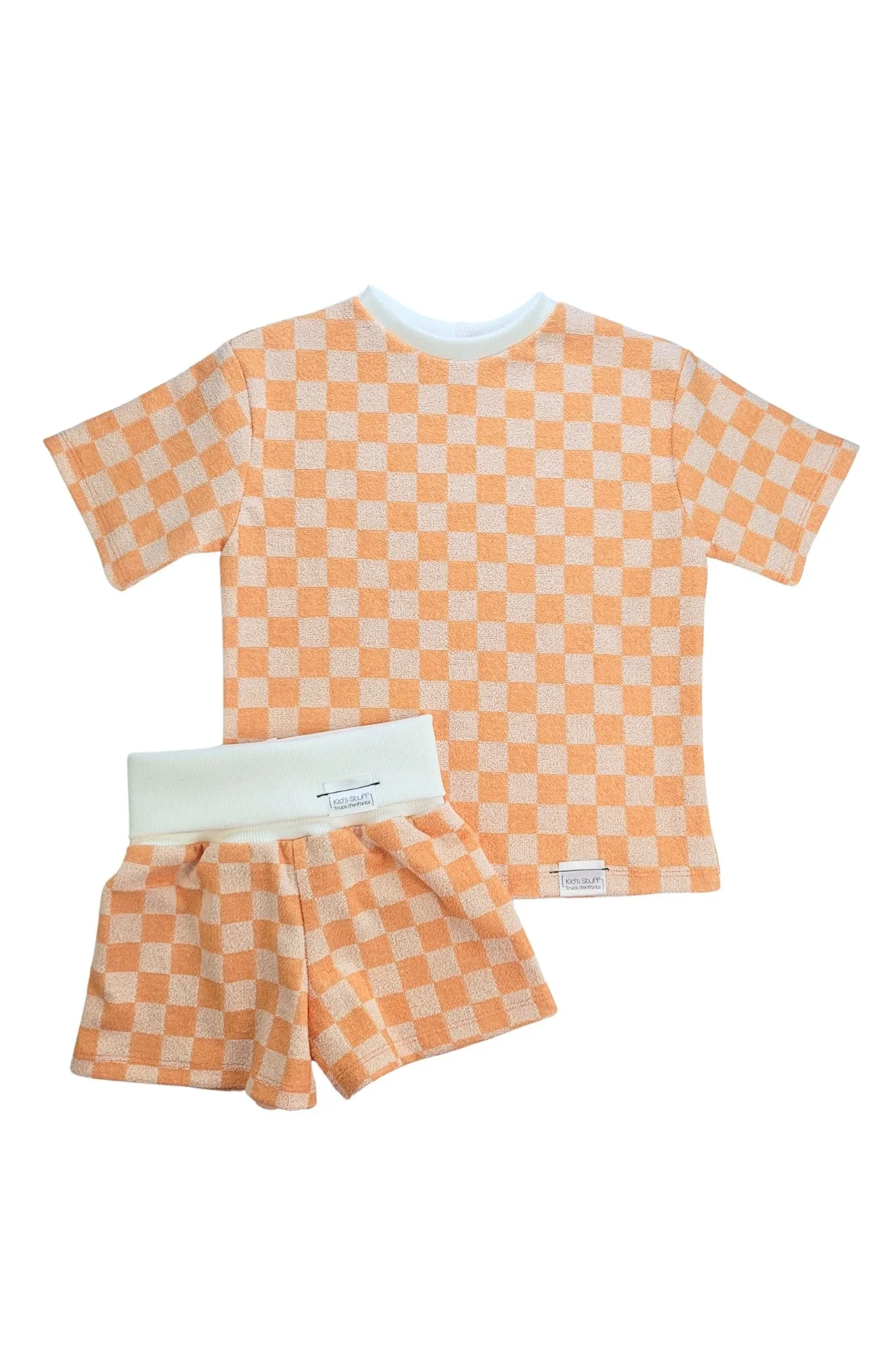 Grow With Me Wide Shorts | Clementine Sorbet Checkered