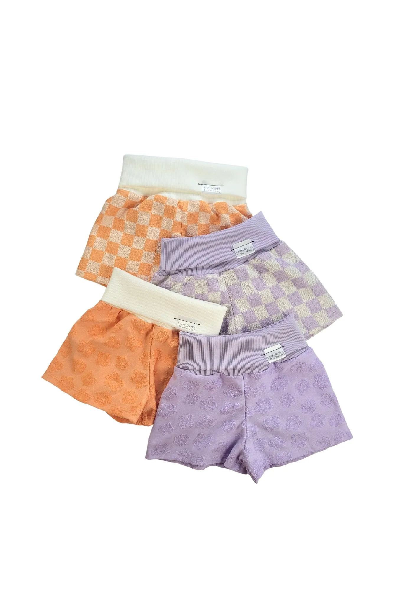 Grow With Me Wide Shorts | Clementine Sorbet Checkered