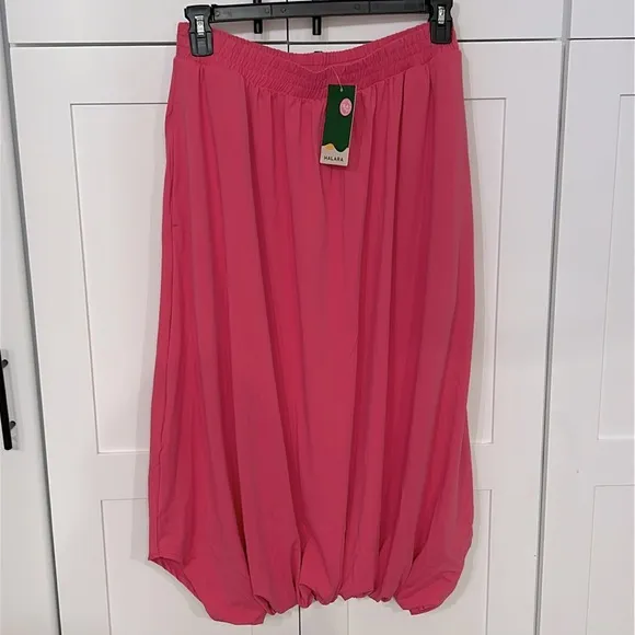 Halara Midi Harem Boho Skirt Pants - L - NWT