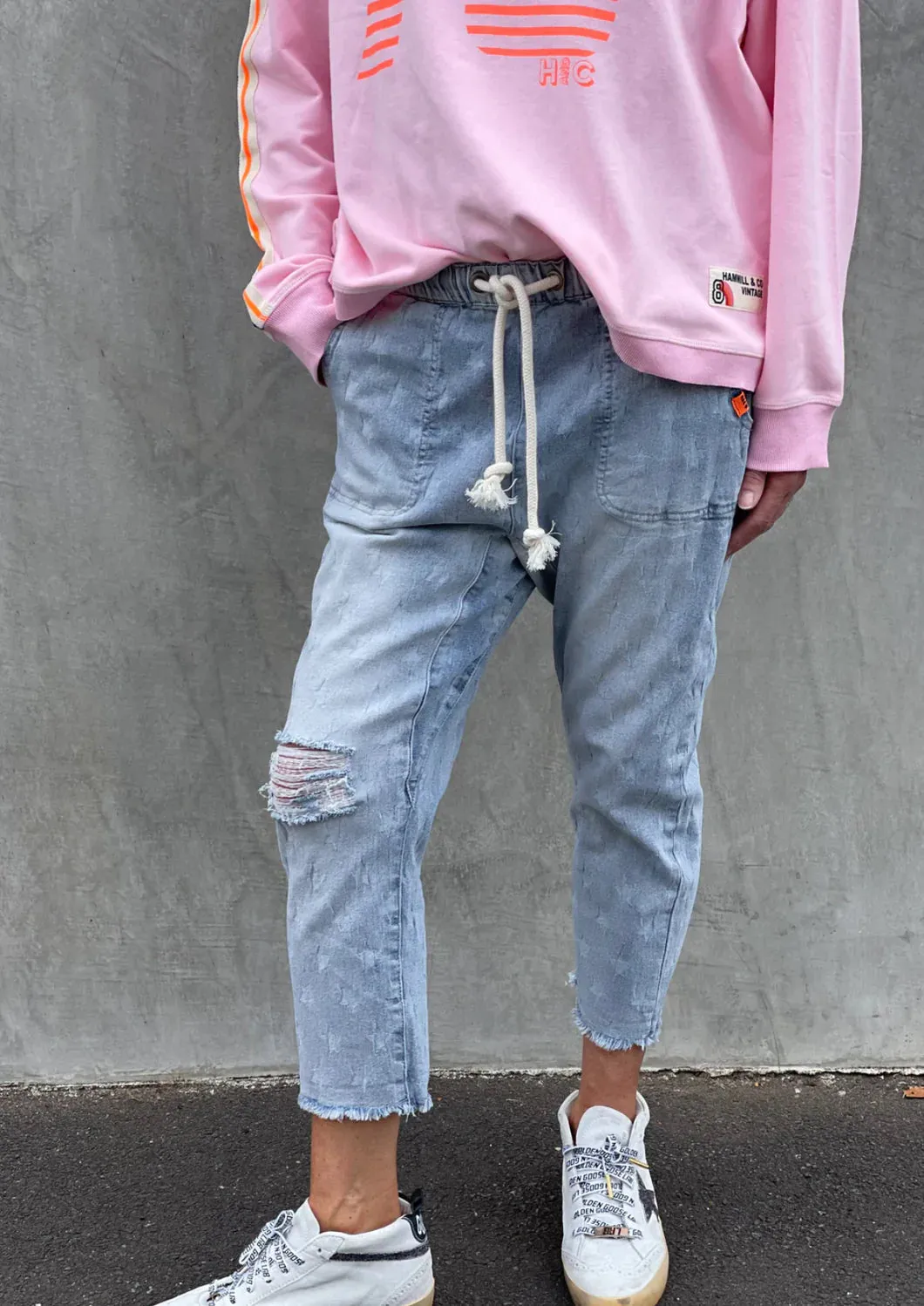Hammill & Co - Denim Jeans - Faded Star Cropped - Last size