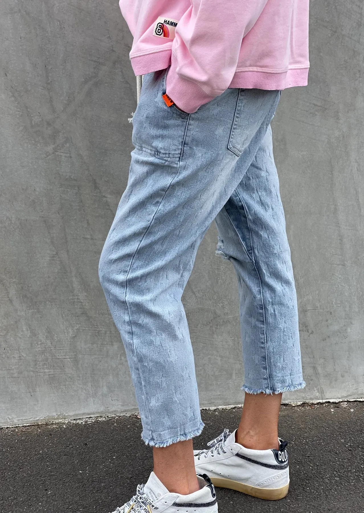 Hammill & Co - Denim Jeans - Faded Star Cropped - Last size