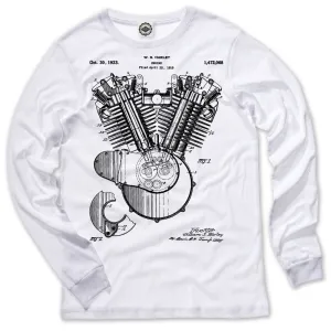 Harley-Davidson Engine Patent Men's Long Sleeve Tee