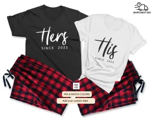 His & Hers - couple matching Pajamas