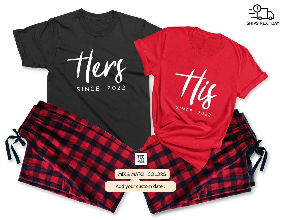 His & Hers - couple matching Pajamas