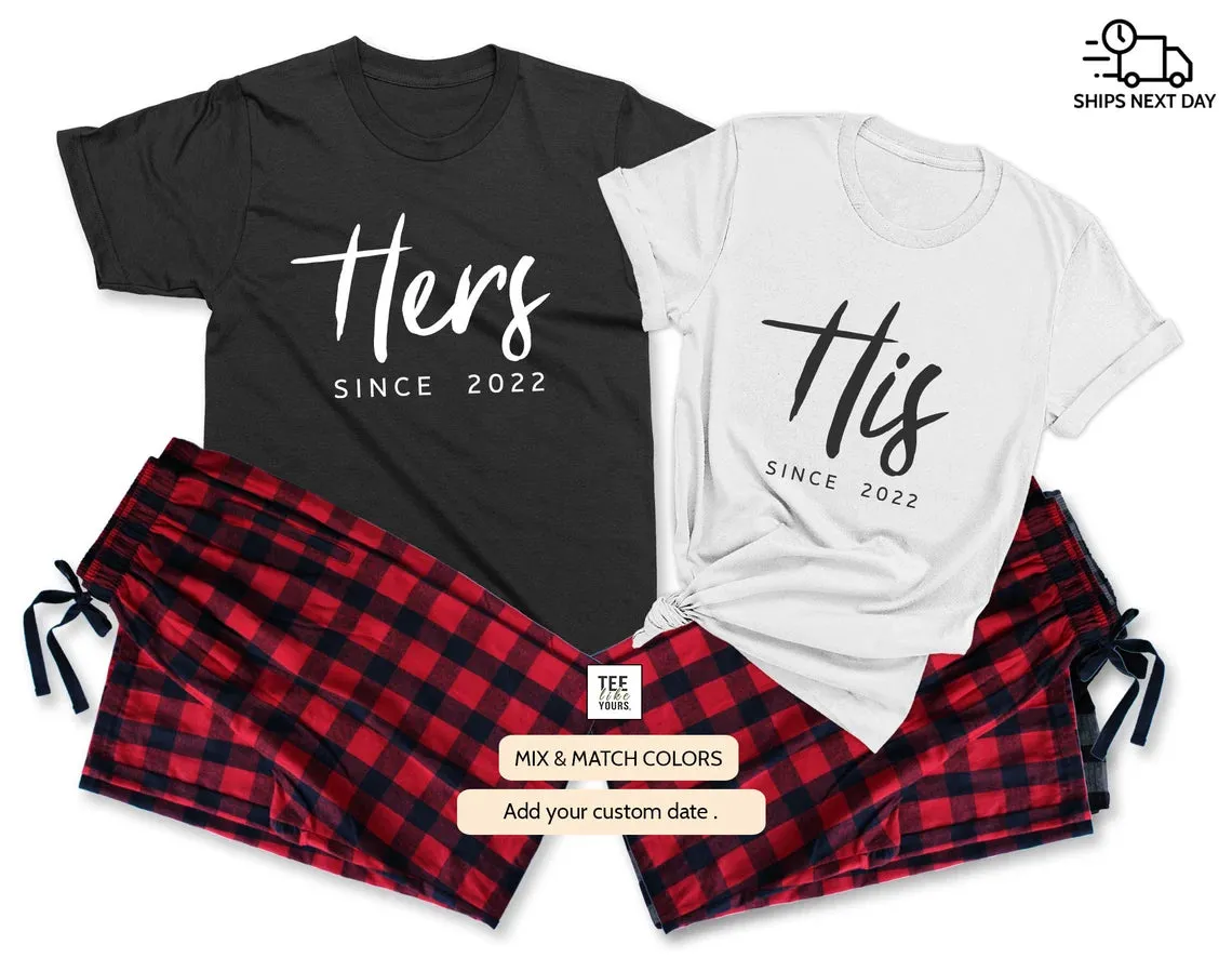 His & Hers - couple matching Pajamas