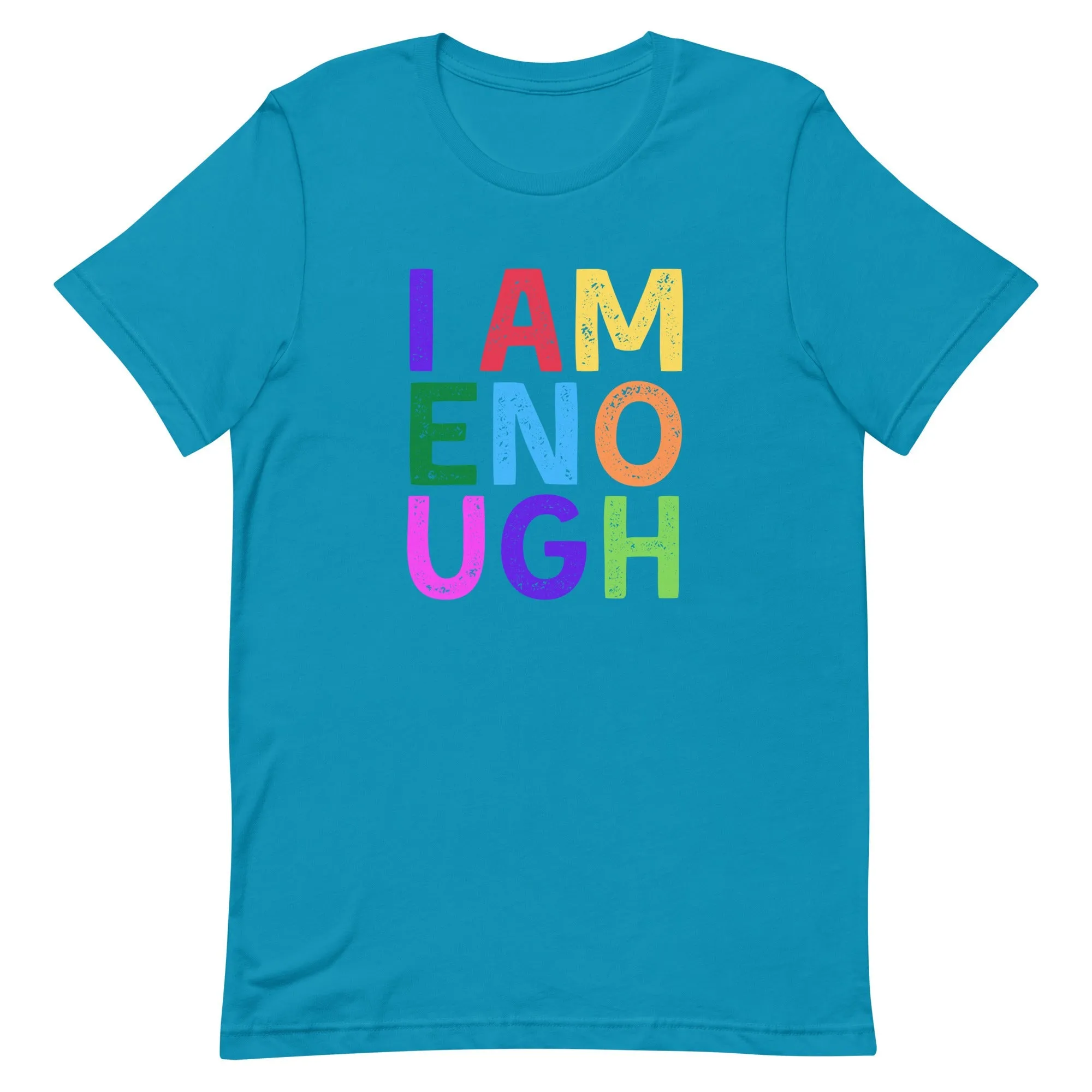 I AM ENOUGH COLOR BLOCK Inspirational Mental Health T-Shirt for Men