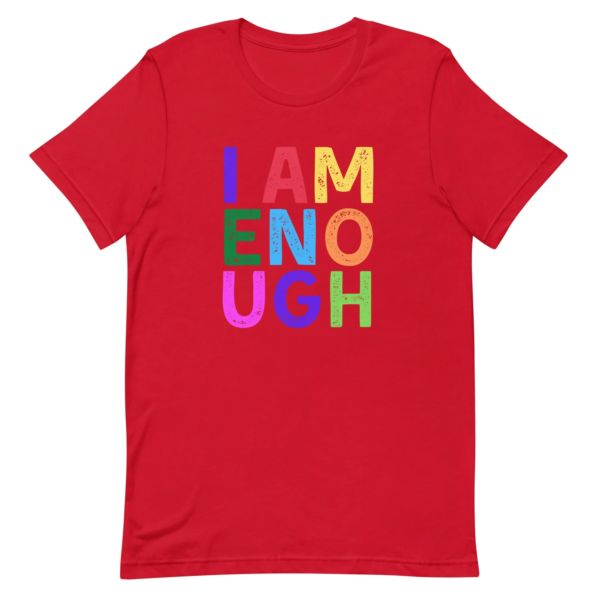 I AM ENOUGH COLOR BLOCK Inspirational Mental Health T-Shirt for Men