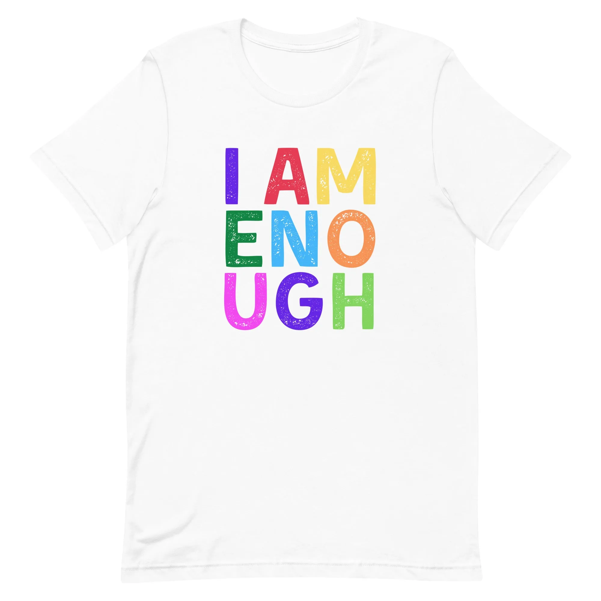 I AM ENOUGH COLOR BLOCK Inspirational Mental Health T-Shirt for Men