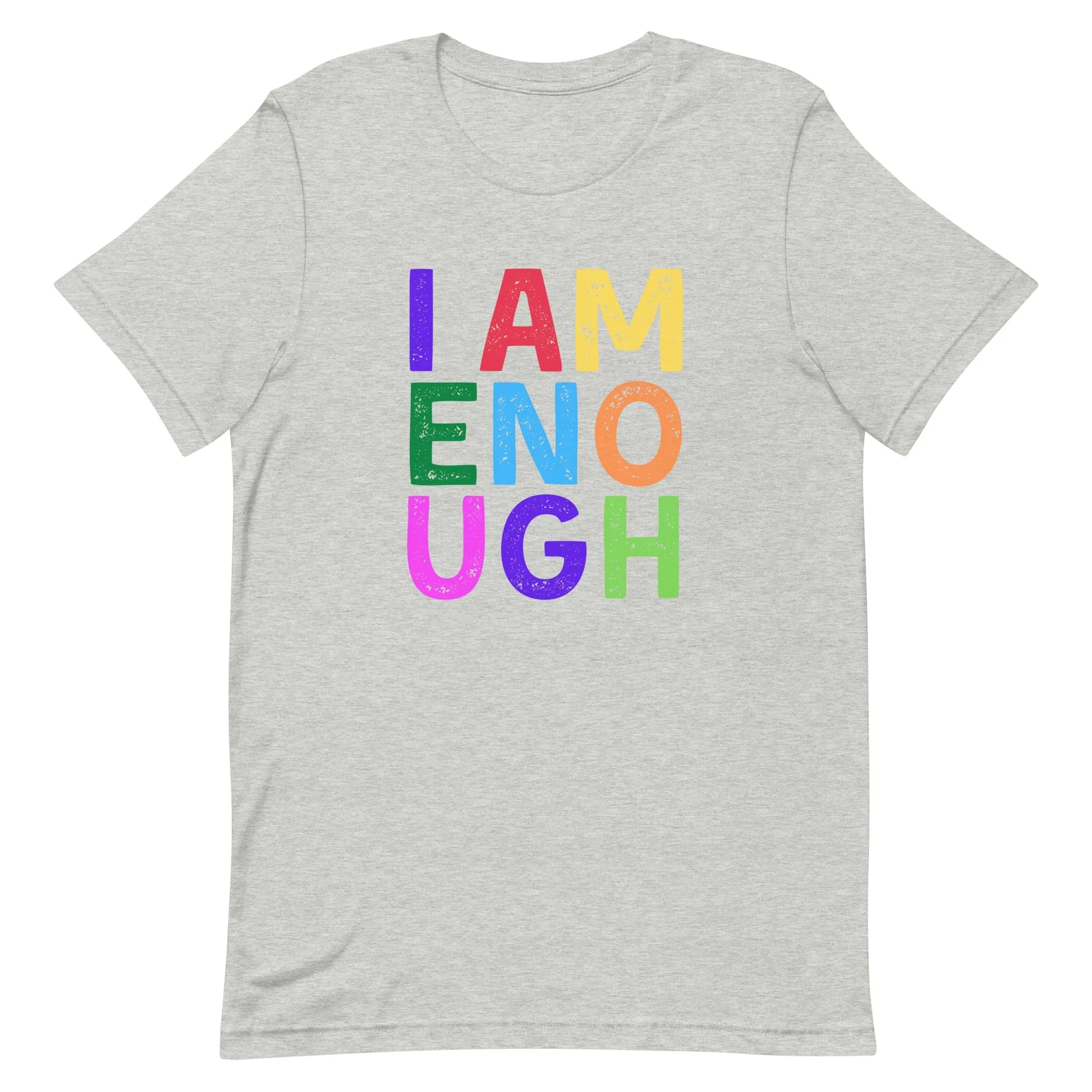 I AM ENOUGH COLOR BLOCK Inspirational Mental Health T-Shirt for Men