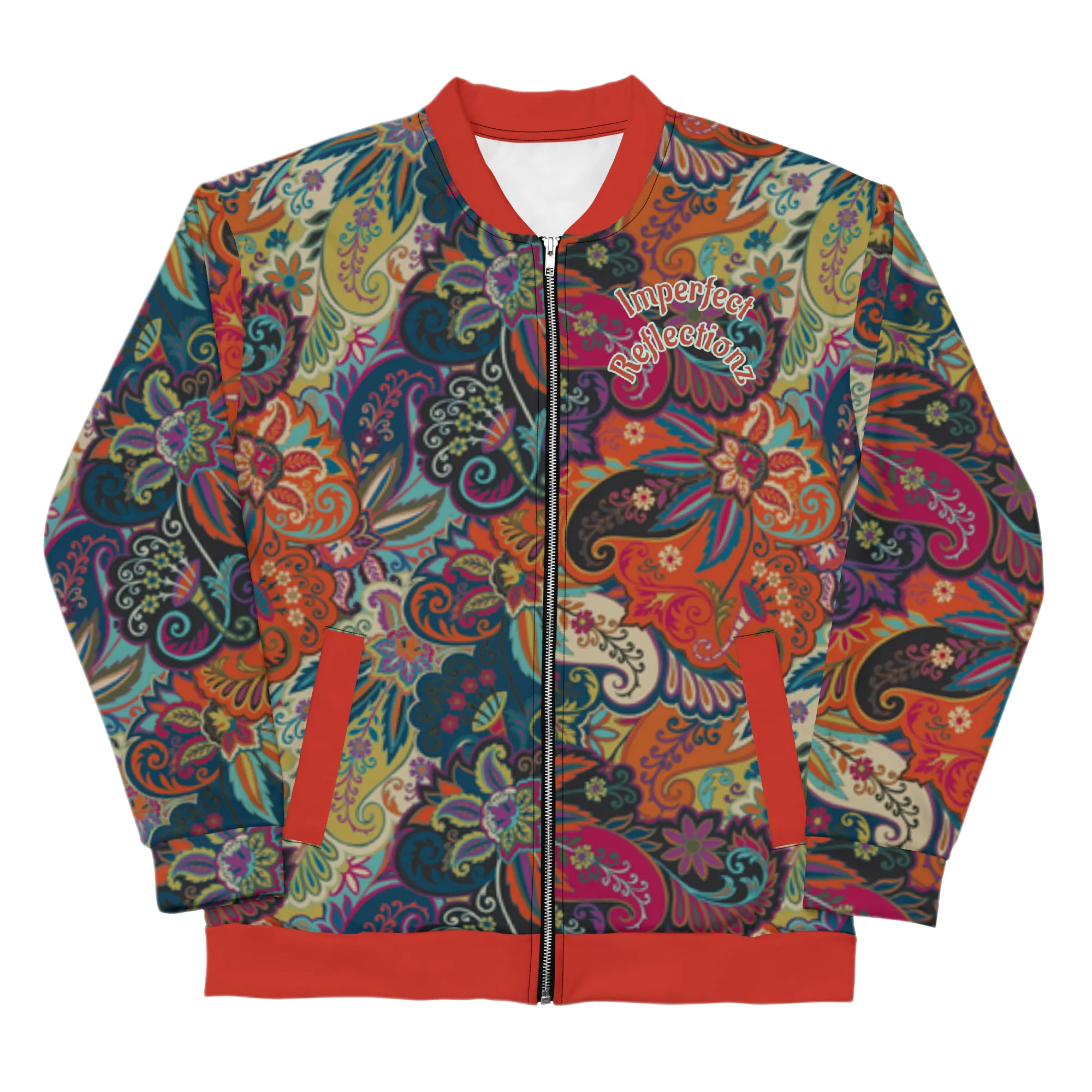IR Unisex Bomber Jacket Floral Multi-Color Print