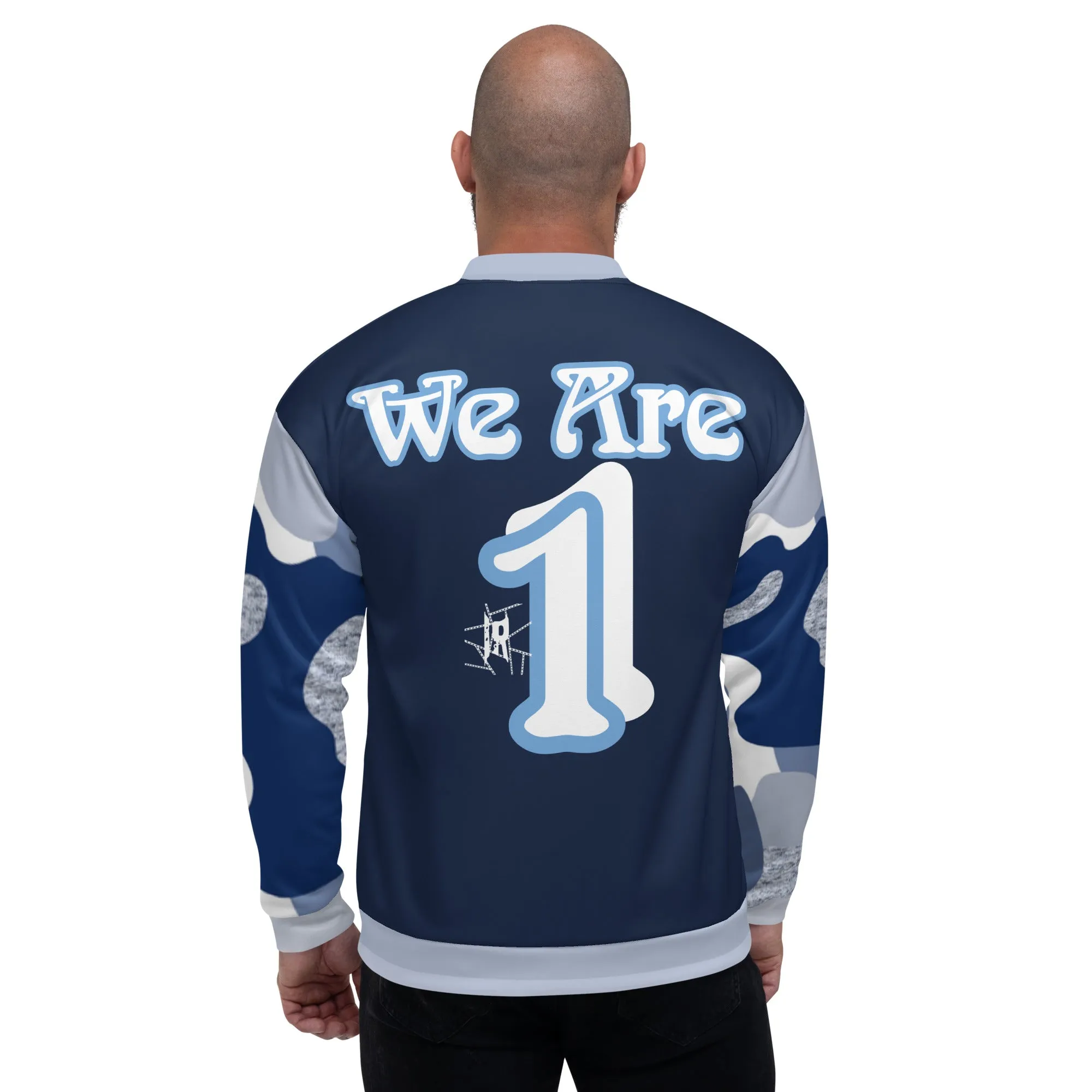 IR Unisex Bomber Jacket- Navy/Blue Camo We Are One (POD)