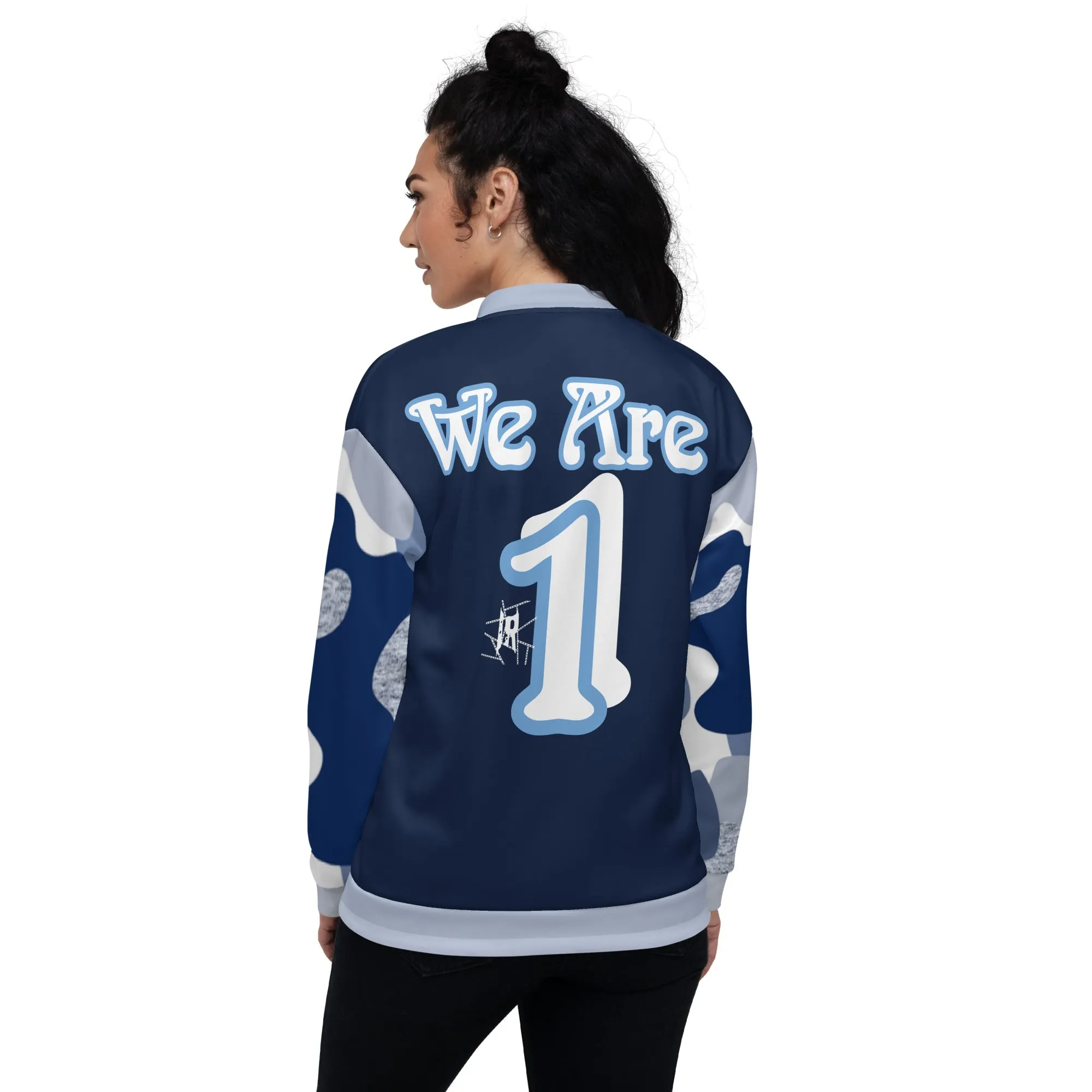 IR Unisex Bomber Jacket- Navy/Blue Camo We Are One (POD)