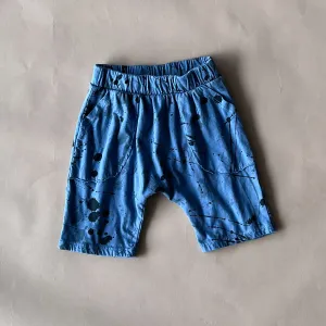 Ivan-Splatter Shorts | Denim