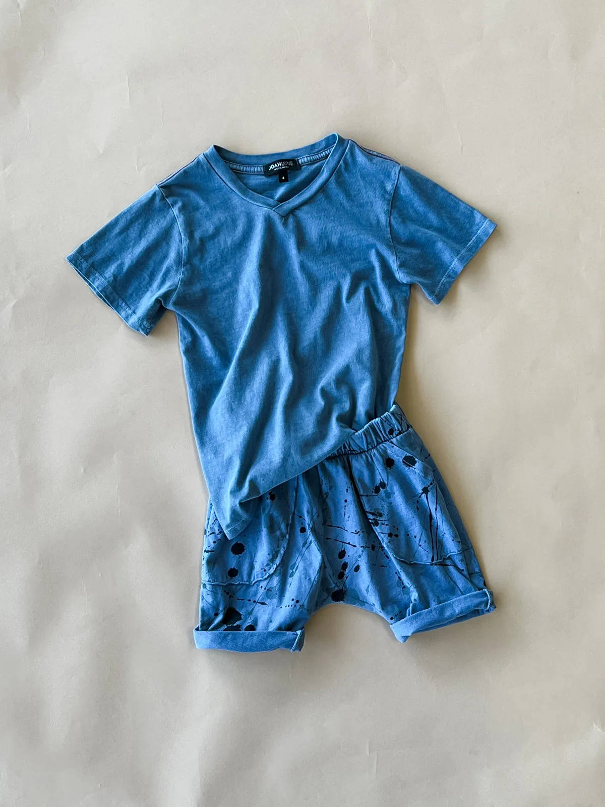 Ivan-Splatter Shorts | Denim