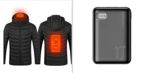 Iztia® 10000mAh Heated Vest Battery Pack - LED Display - Black