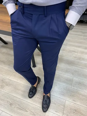 Jake Blue Double Pleated Buckled Slim Pants