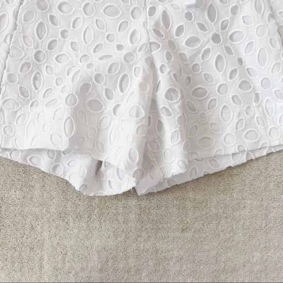 J.Crew White Eyelet Cotton Blend Summer Shorts 2