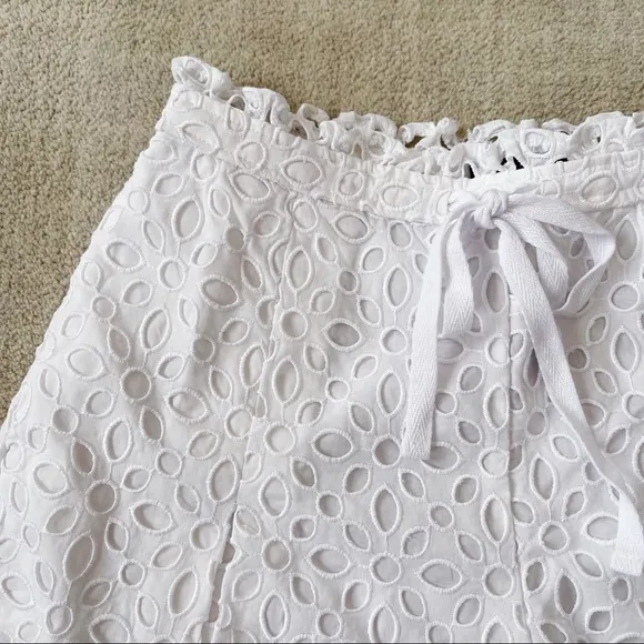 J.Crew White Eyelet Cotton Blend Summer Shorts 2