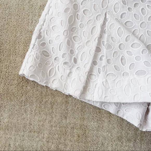 J.Crew White Eyelet Cotton Blend Summer Shorts 2
