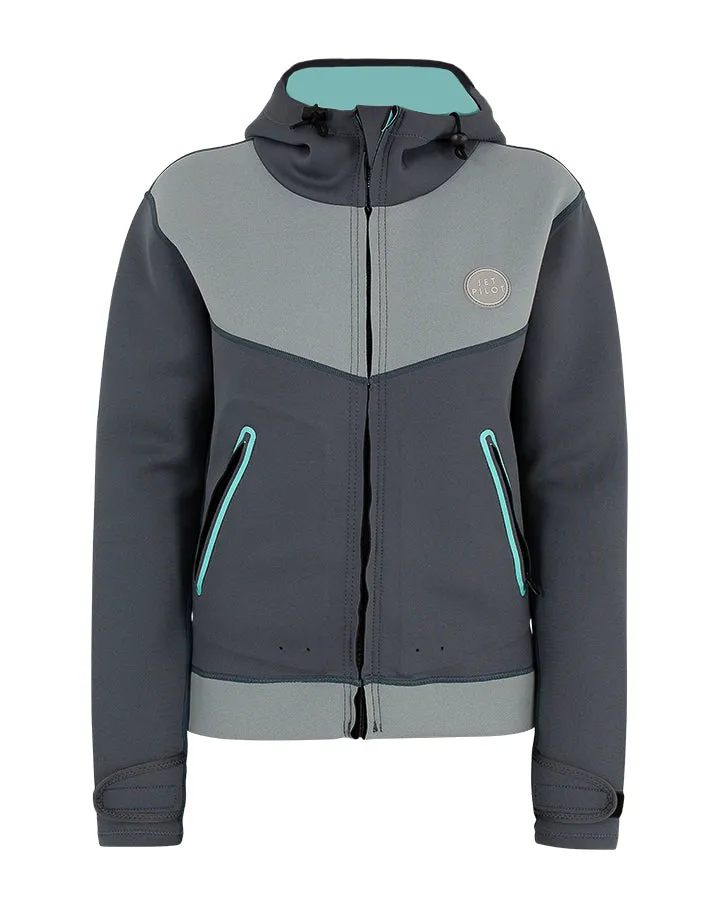 Jetpilot Womens 2mm Ladies Flight Tour Coat - Charcoal