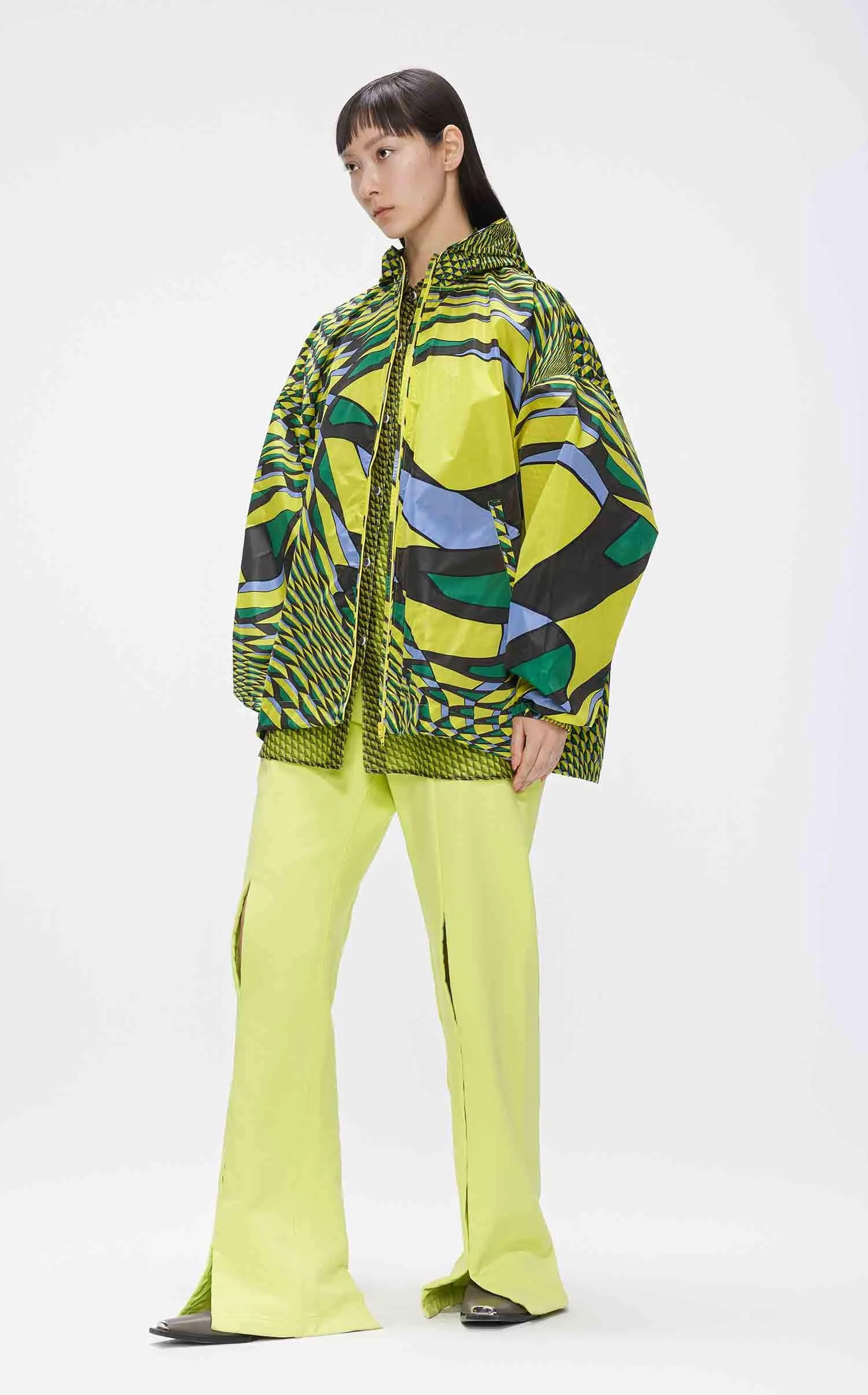 JNBY Loose Fit Full Print Hooded Jacket