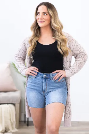 Judy Blue High Rise Light Wash Denim Shorts
