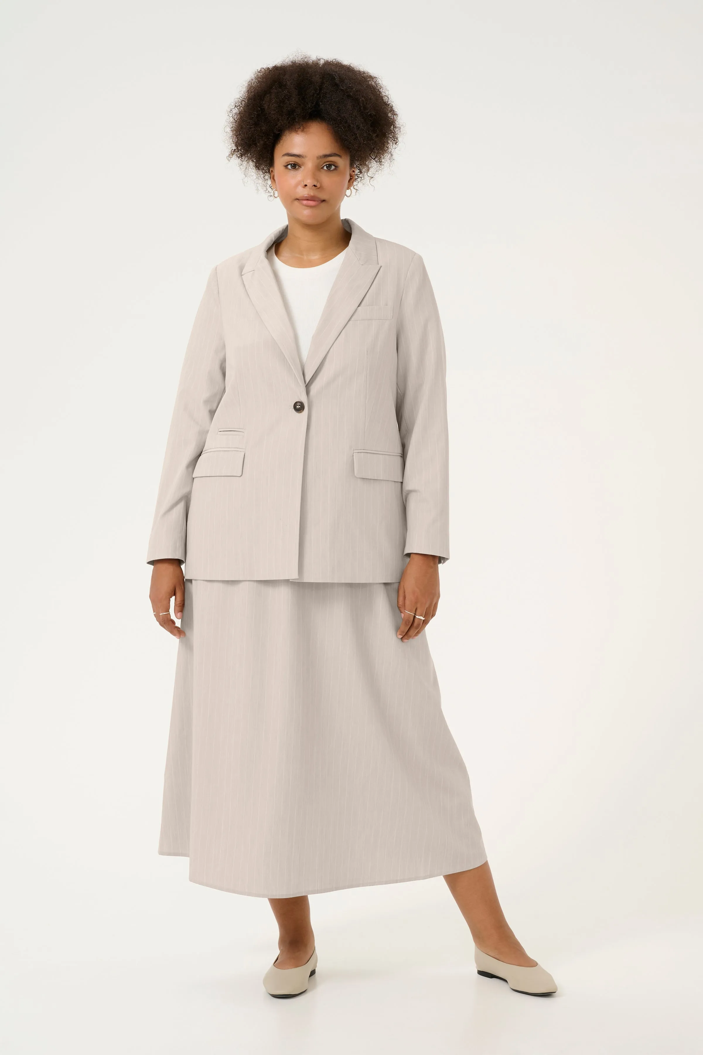 Kaffe Curve Esta Blazer in Cream