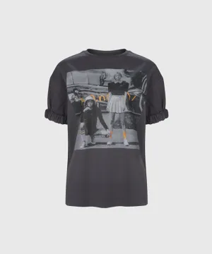 KANDINI Print T-Shirt - Charcoal