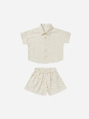 Kelli Set || Dove Check