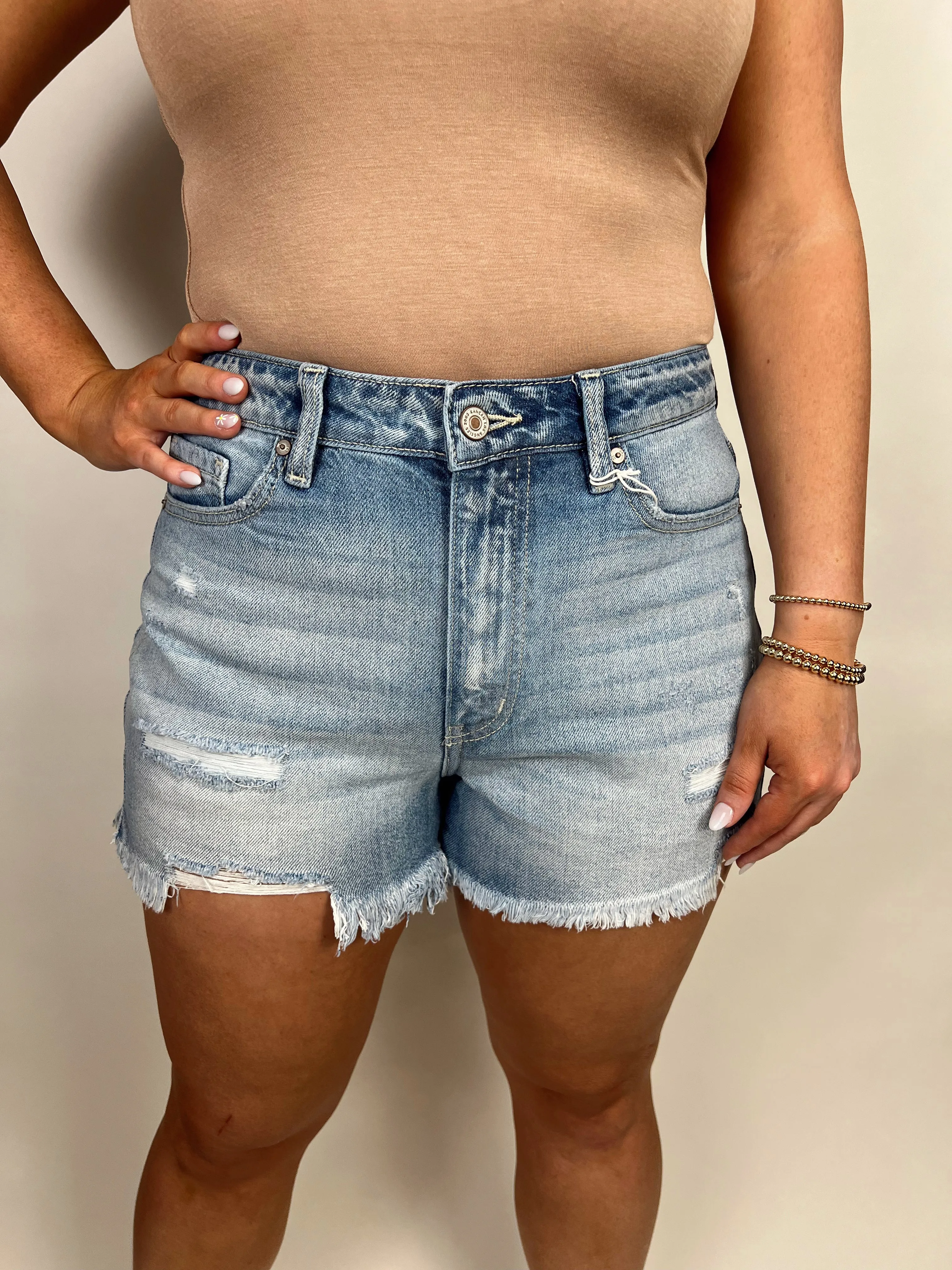 Kenzie High Rise Denim Shorts