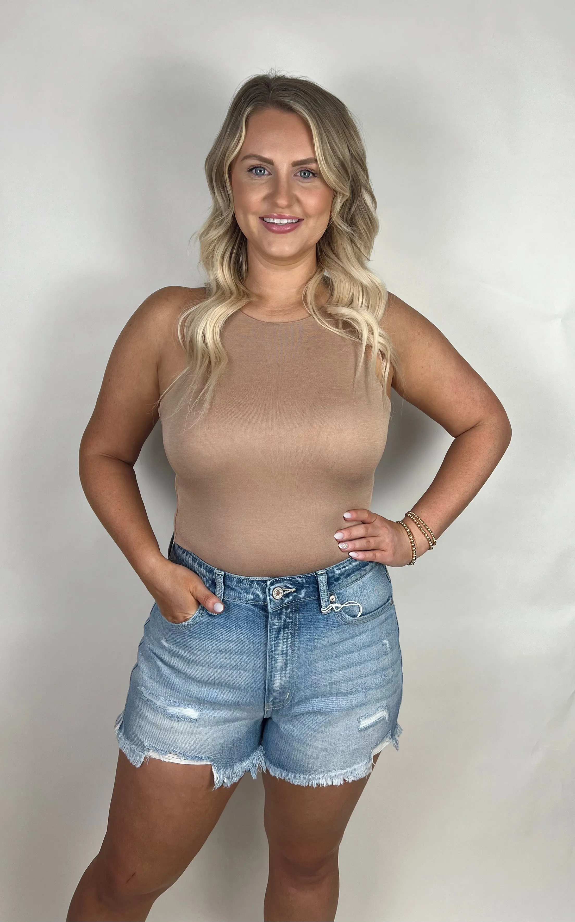 Kenzie High Rise Denim Shorts
