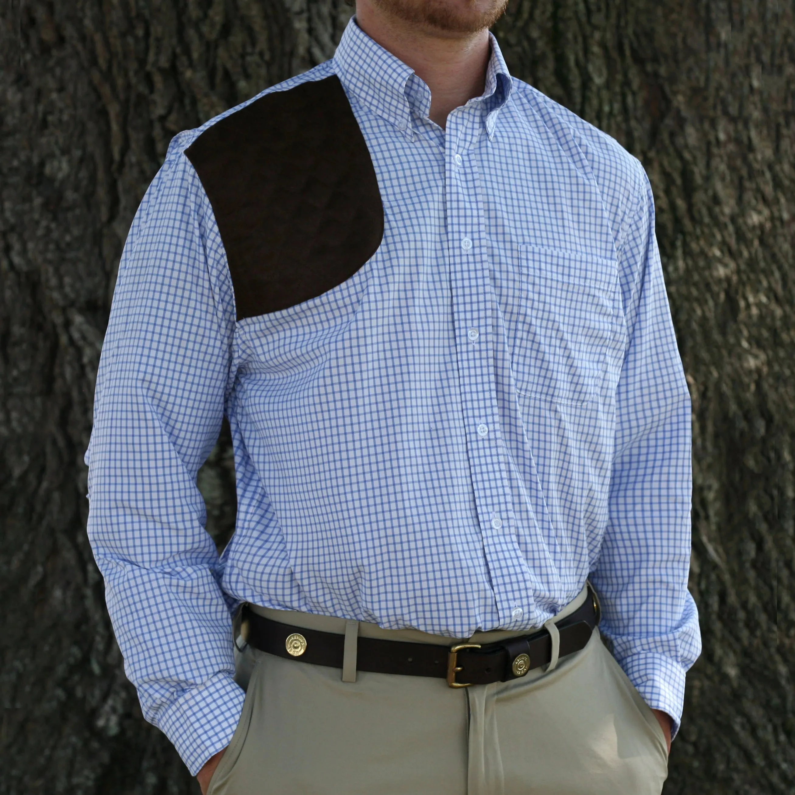Kevin's Performance Tattersall Right Patch Long Sleeve Shooting Shirt