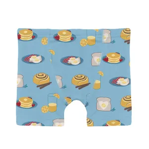 KicKee Pants Boxer Brief - Seaside Blue Breakfast in Bed