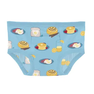 KicKee Pants Training Pants - Seaside Blue Breakfast in Bed