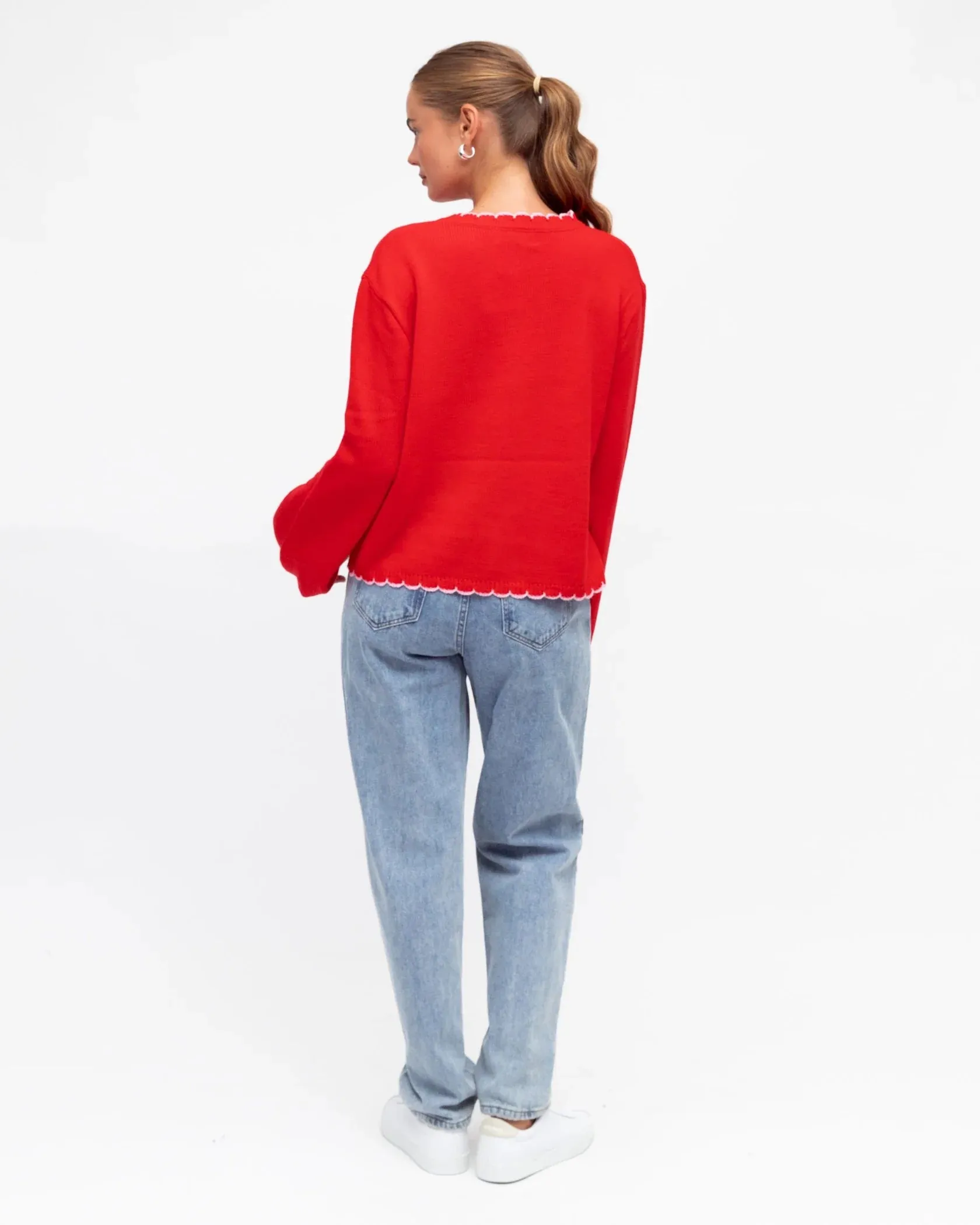 Knit Cardi - Red