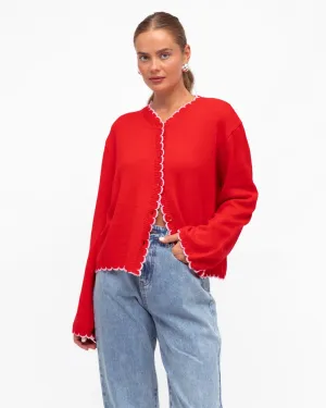 Knit Cardi - Red