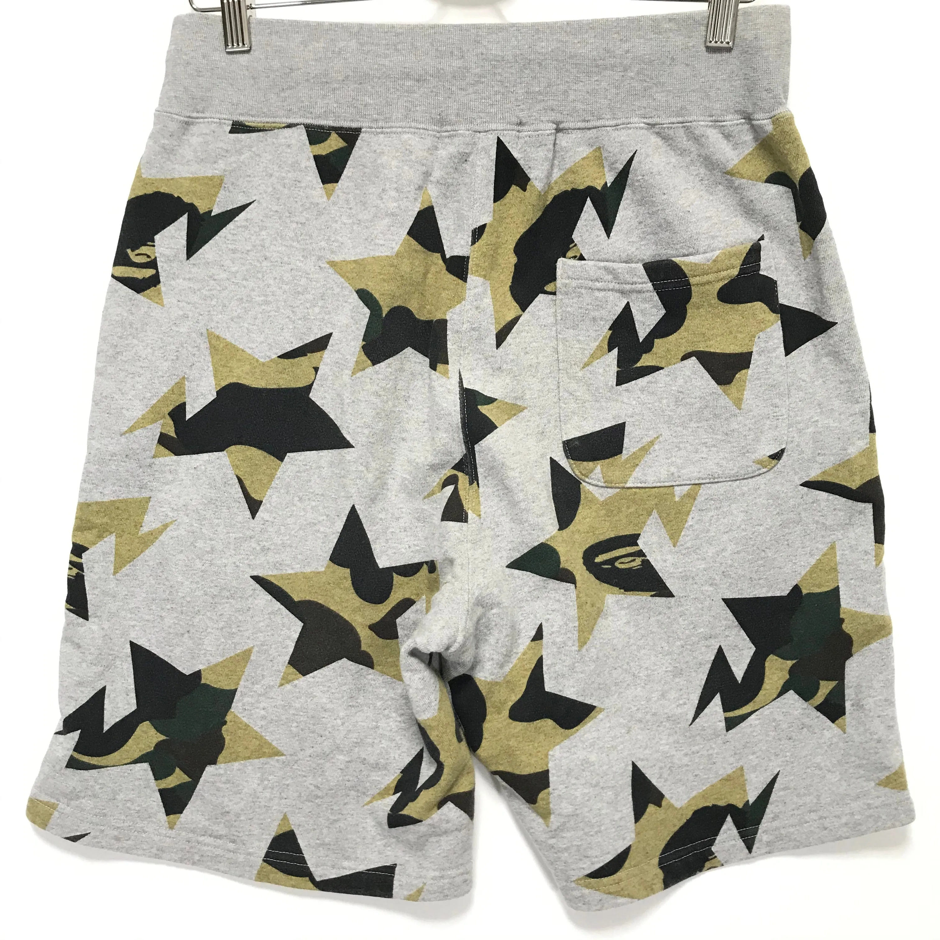 [L] A Bathing Ape Bape 1st Camo Sta Sweat Shorts Grey