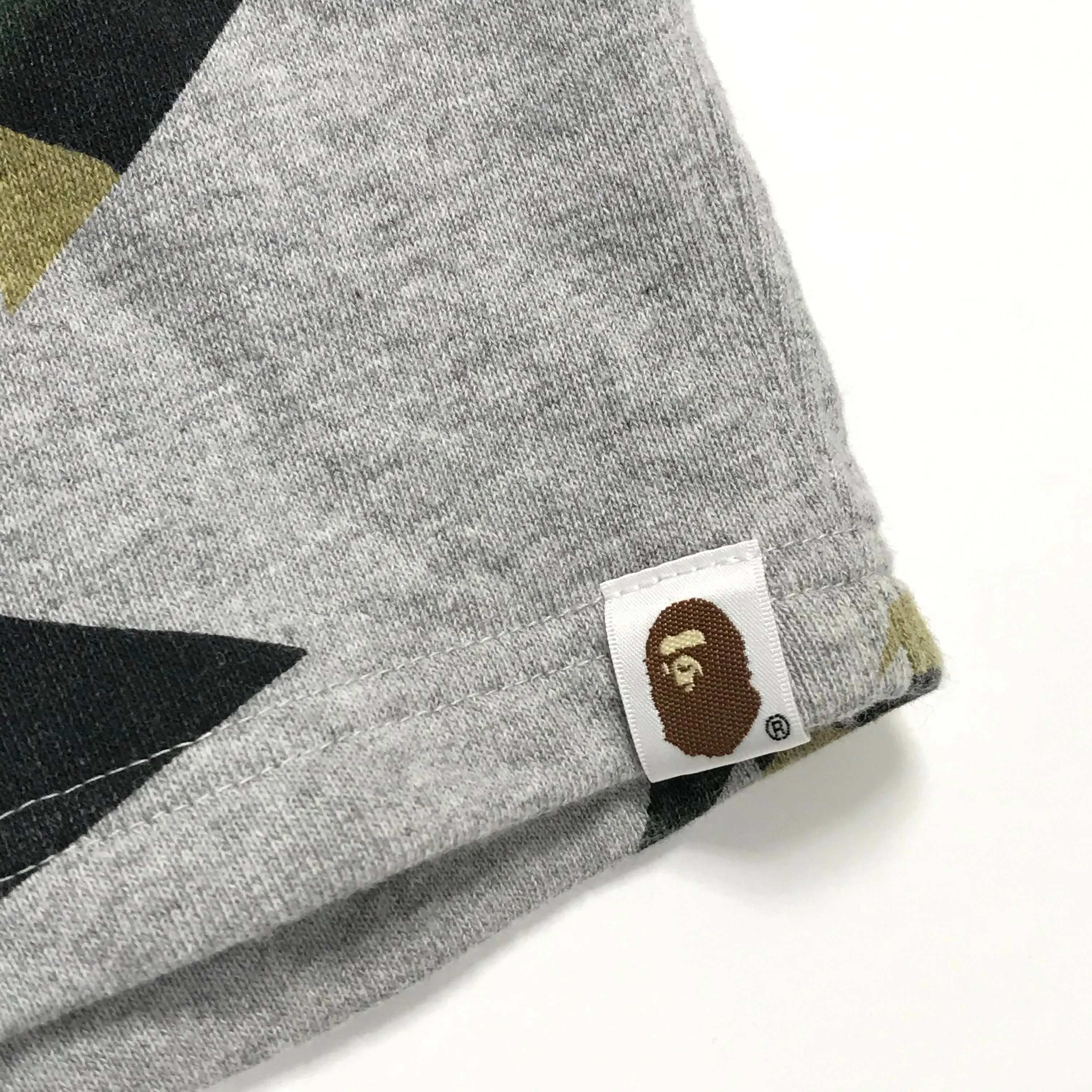 [L] A Bathing Ape Bape 1st Camo Sta Sweat Shorts Grey