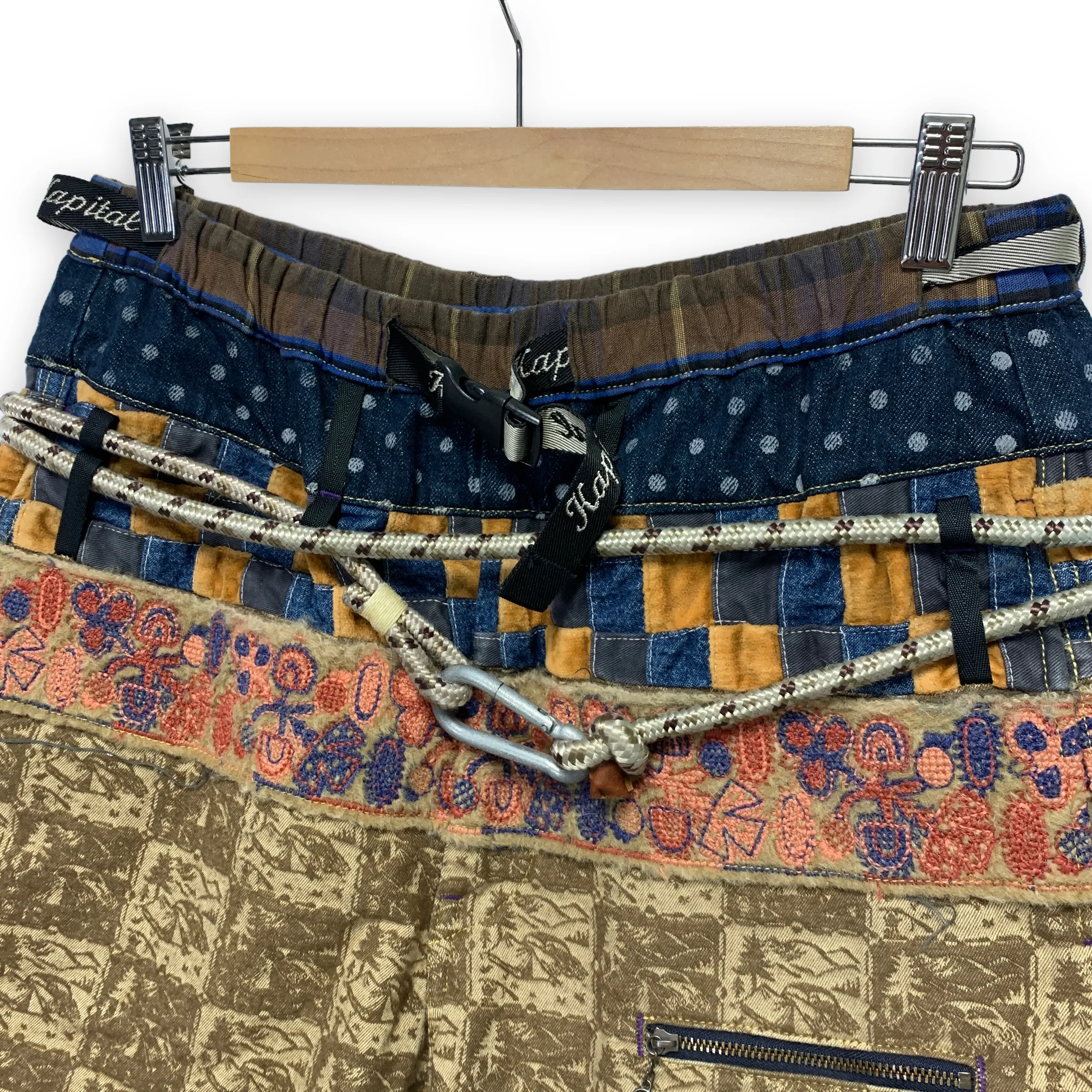 [L] Kapital ECO Baka Crazy Rope Carabiner Shorts