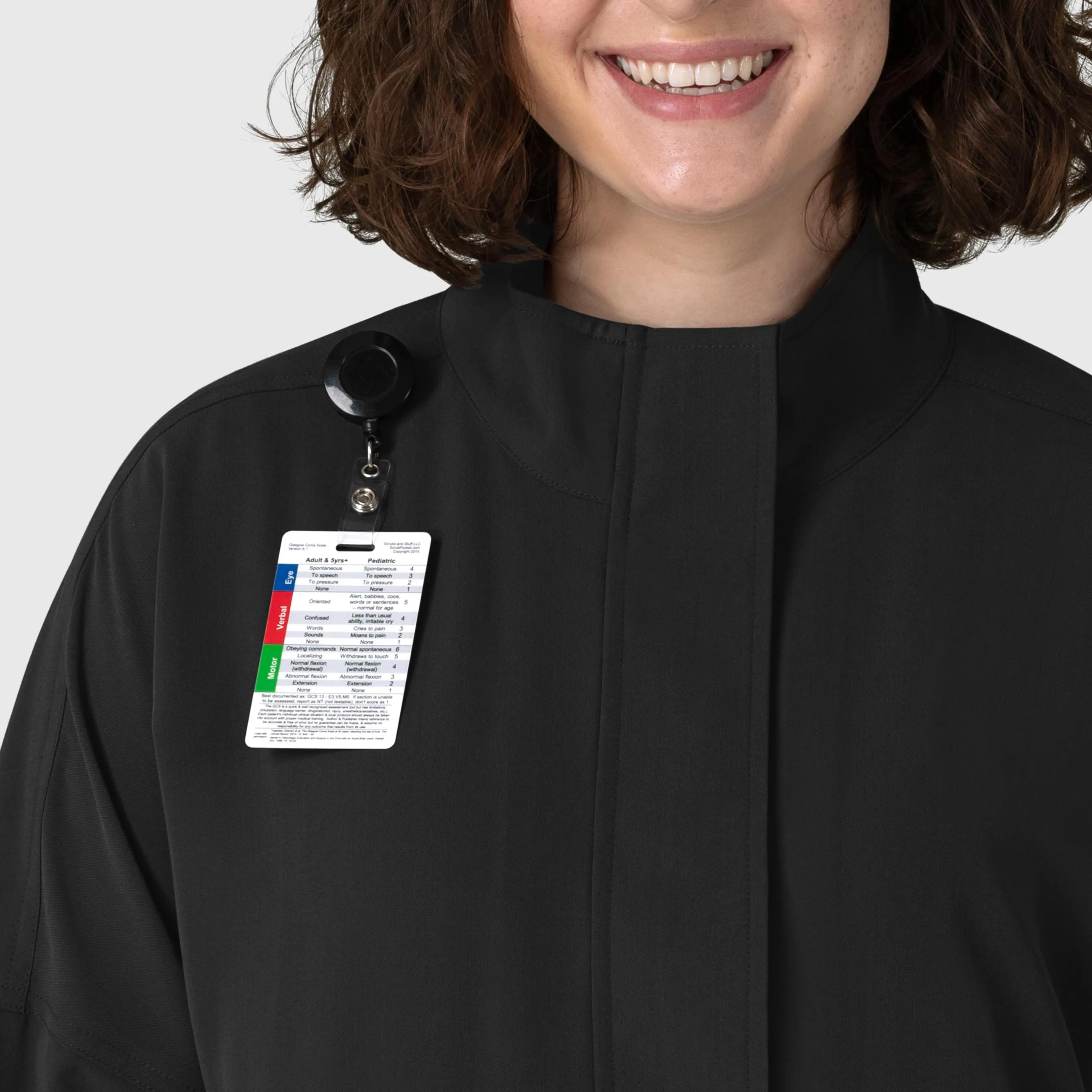 Layers 8132 Germs Happen Packable Scrub Jacket Black