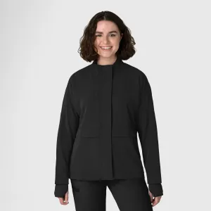 Layers 8132 Germs Happen Packable Scrub Jacket Black