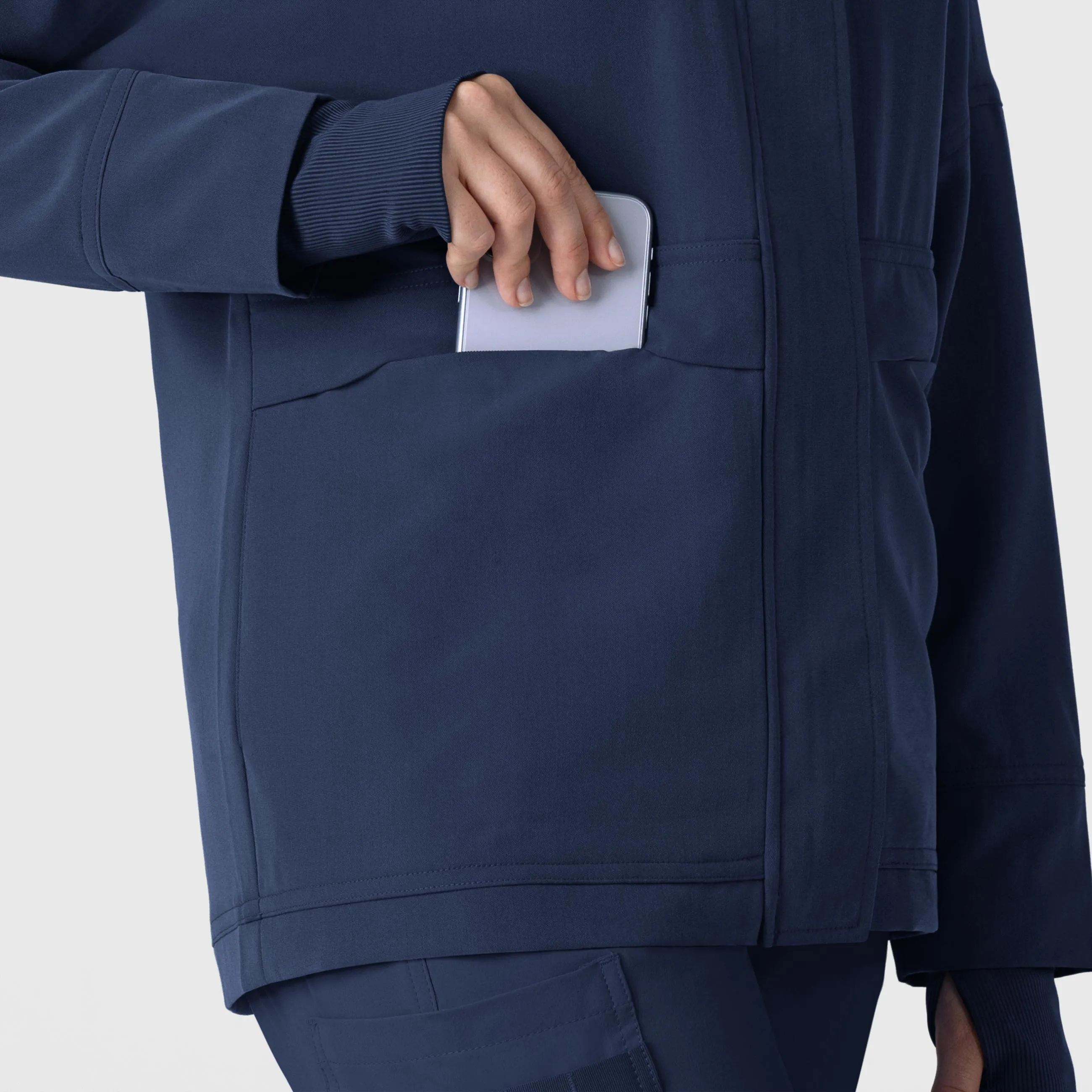 Layers 8132 Germs Happen Packable Scrub Jacket Navy