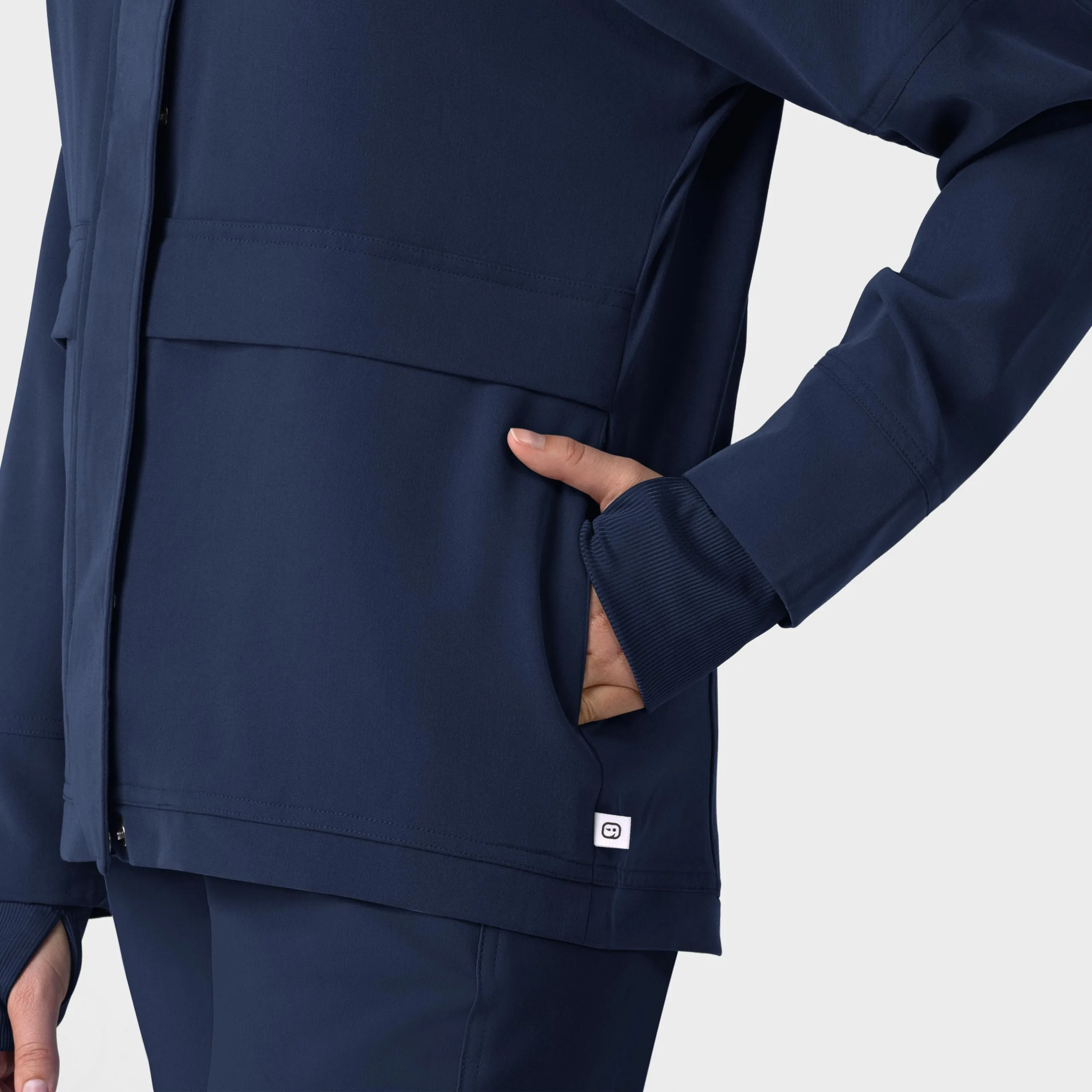Layers 8132 Germs Happen Packable Scrub Jacket Navy