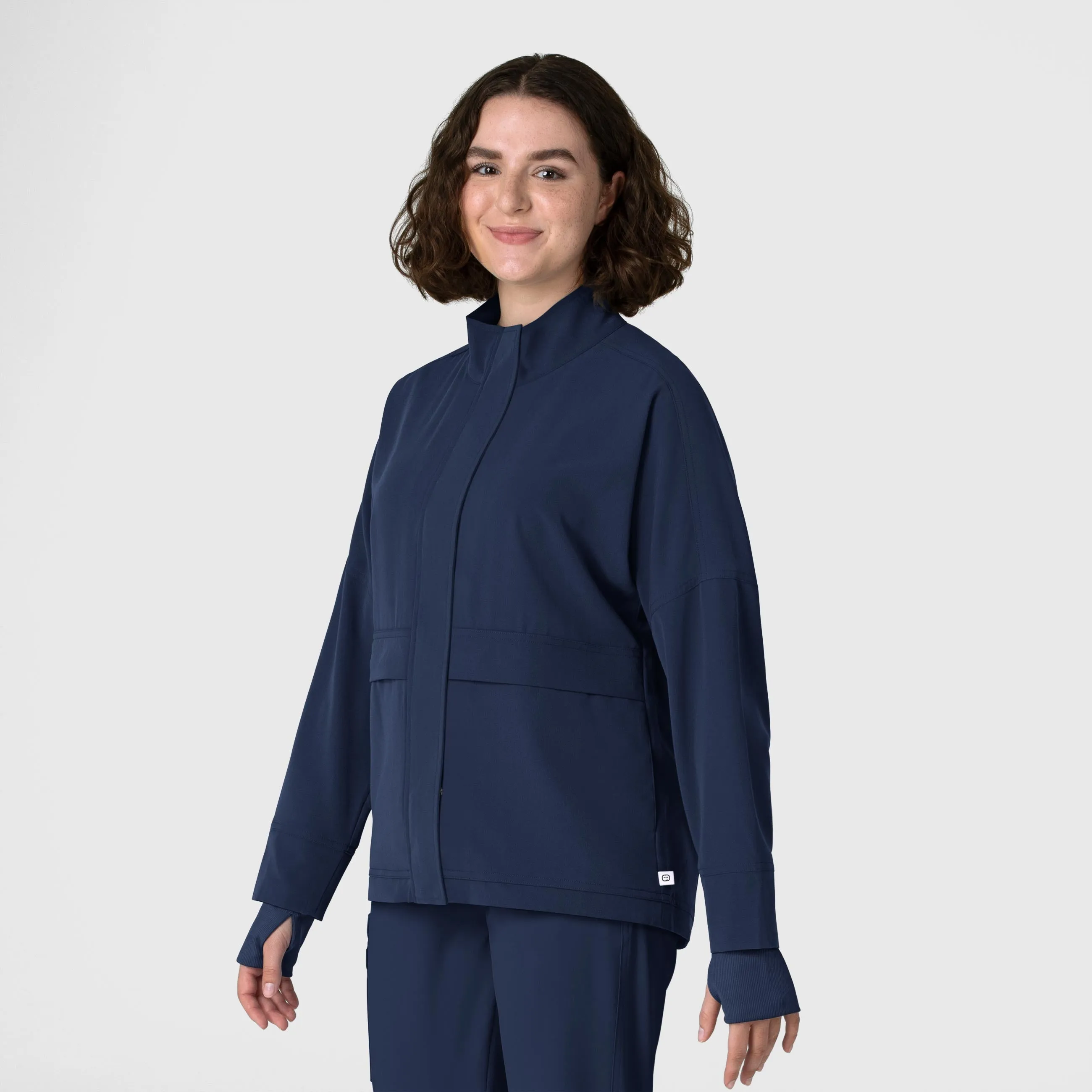 Layers 8132 Germs Happen Packable Scrub Jacket Navy