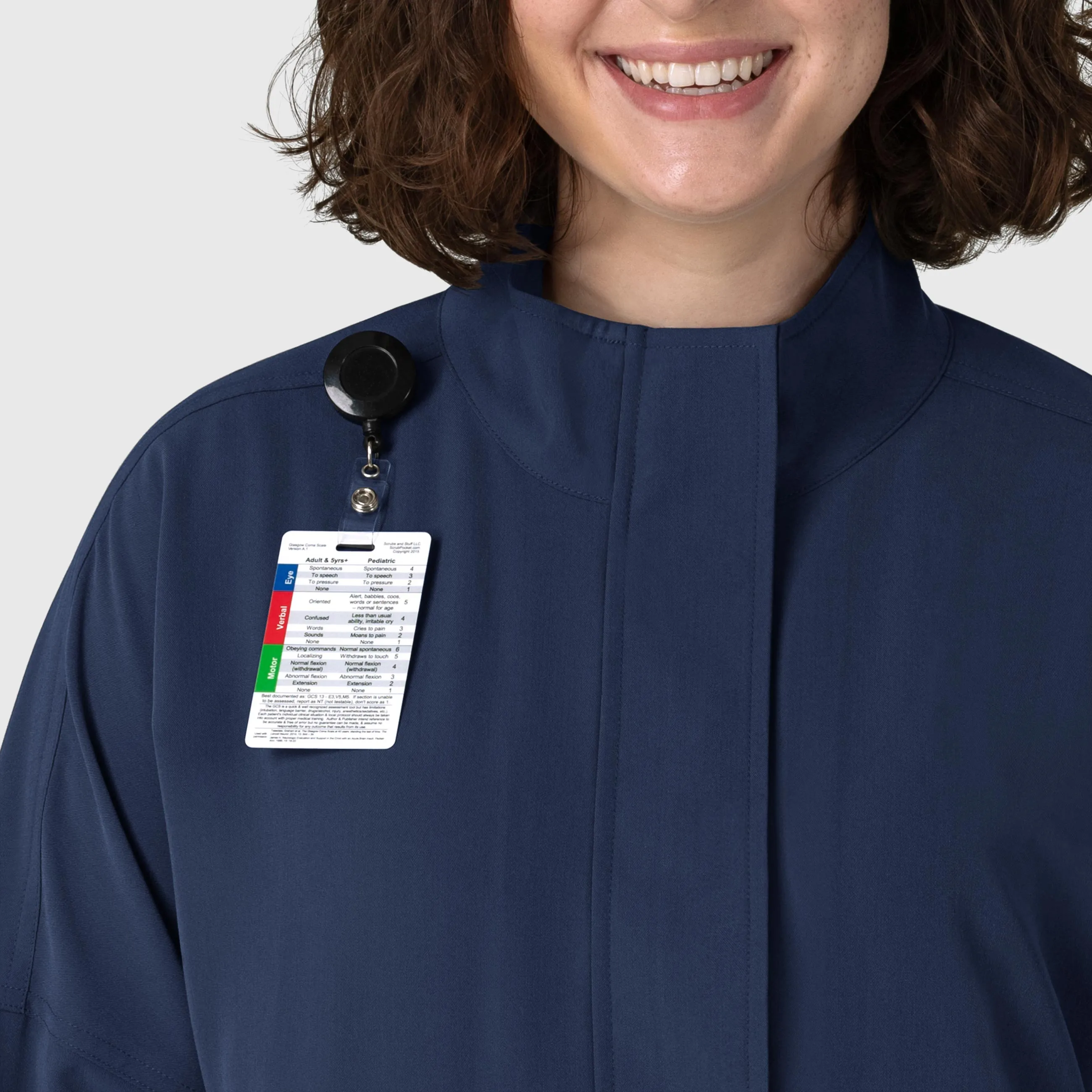 Layers 8132 Germs Happen Packable Scrub Jacket Navy