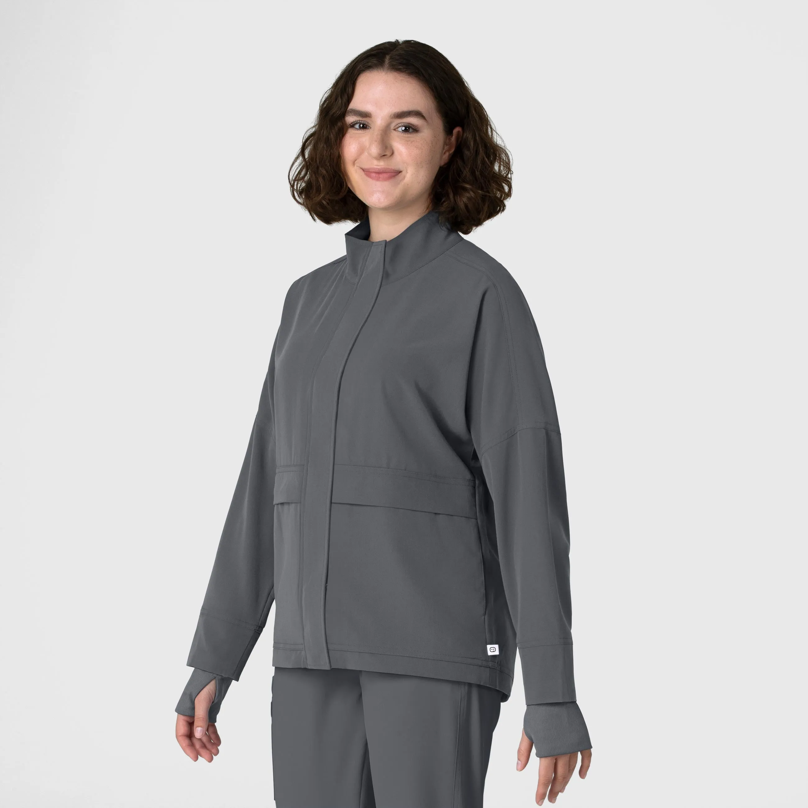 Layers 8132 Germs Happen Packable Scrub Jacket Pewter